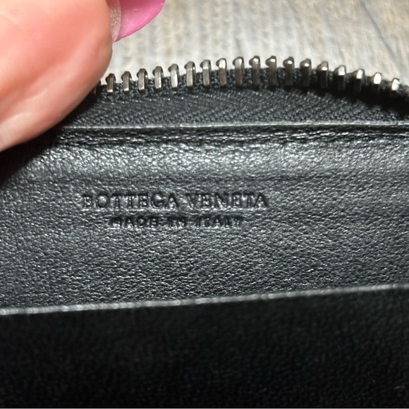 BOTTEGA VENETA coin case wallet card case intrecciato leather black unisex - Picture 16 of 16